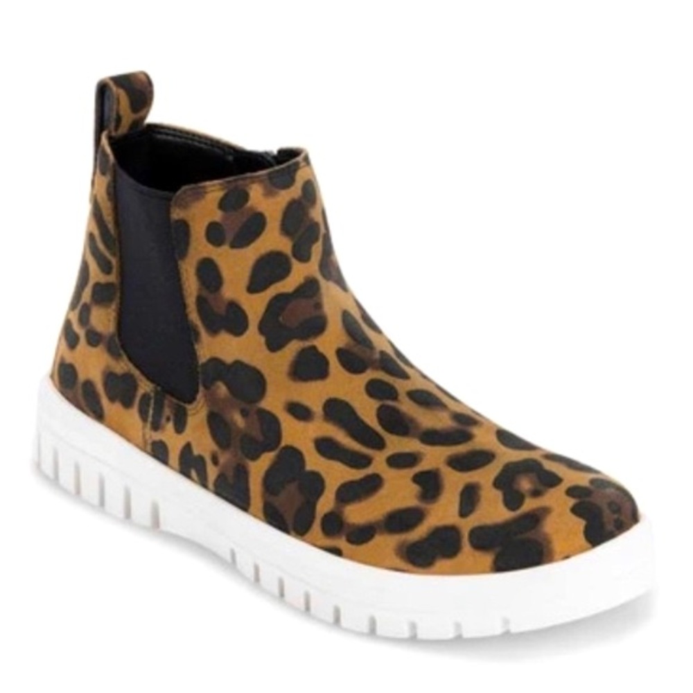 Blondo Ankle Boots Bootie Size 6 Waterproof Flora Chelsea Leopard Animal Print